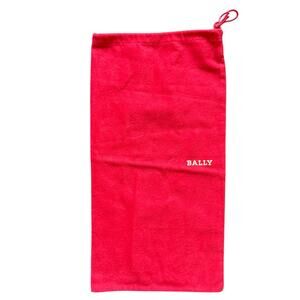 BALLY Red Drawstring Dust Bag 7x14" Storage Pouch